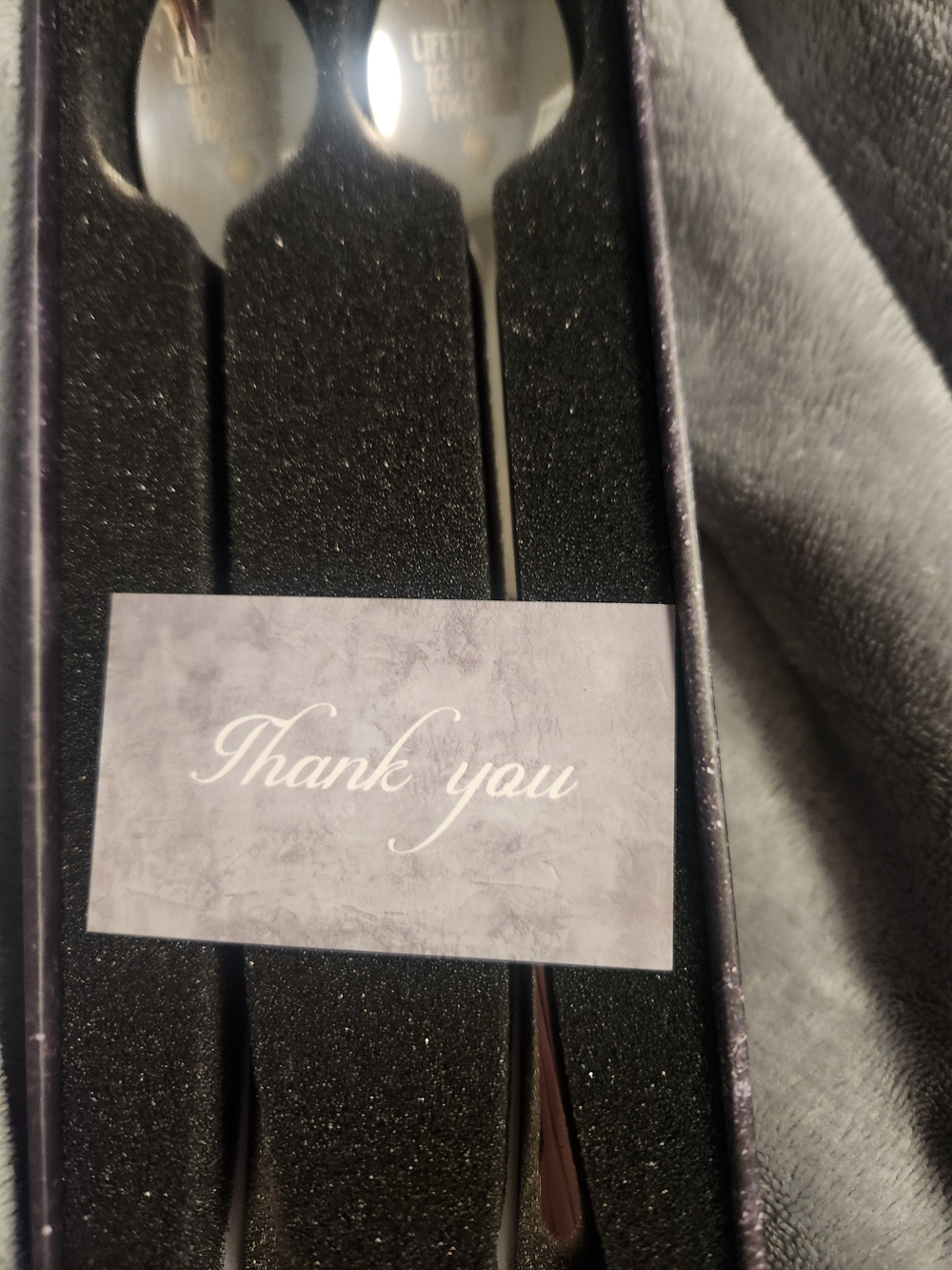 Engraved Ice Cream Spoons - Silver Set of 2 - Picture 3 of 6